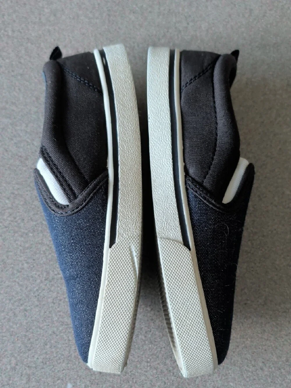 OshKosh B'gosh Navy Slip-On Canvas Loafers with White Trim